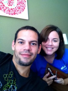 Friends Javier and Christina